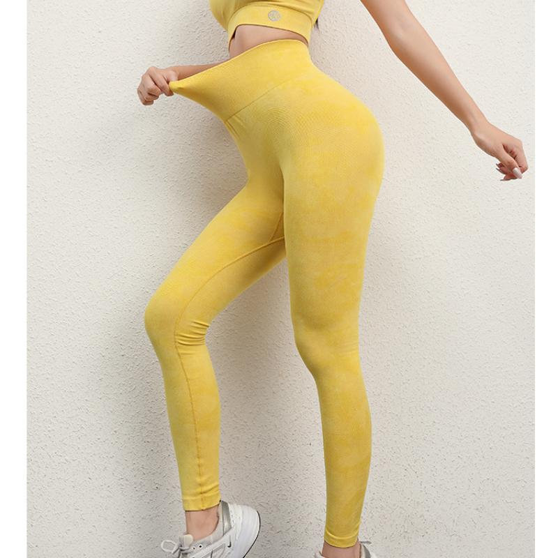 Nahtlose Fitness Sport Casual Yogahose Damen Hohe Taille Elastisch Enganliegend Laufleggings Hose Damen Print Push Up Damen Yogaleggings 25595