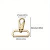 2Pcs Metal Swivel Eye Snap Hook Clasps Clips for DIY Leather Craft Bag Strap Belt Webbing Keychain