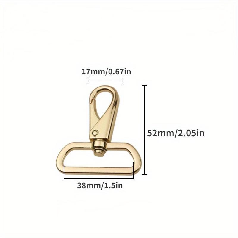 2Pcs Metal Swivel Eye Snap Hook Clasps Clips for DIY Leather Craft Bag Strap Belt Webbing Keychain