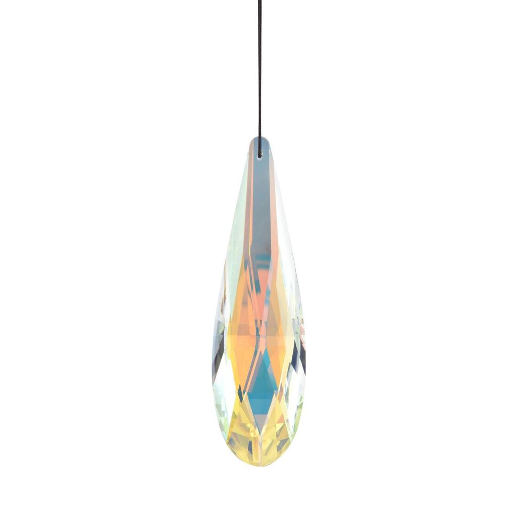 120mm Rainbow Crystal Suncatcher Hanging Prisms for Window Faceted Glass Teardrop Sunlight Chaser Catcher Pendant Garden Decor