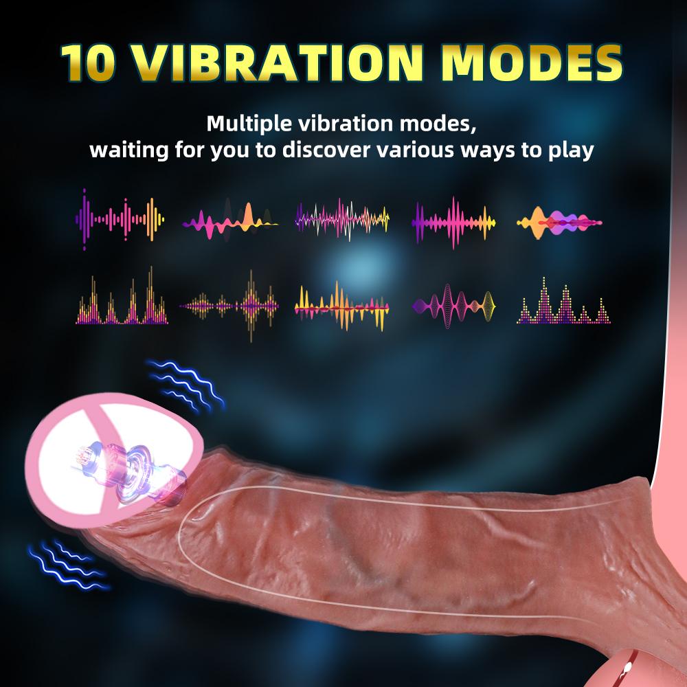 1/10 Vibration Dick Ring Penis Enlargement Sleeve Silicone Sex Toy Enhancer Cover Extension