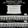 1Roll Handmade Gift Wrapping Lace DIY Pleated Delicate Double Layered Clothing Embellishment Organza Shine Sequined 4.5CM