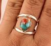 Oyster Turquoise Ring, 925 Silver Ring, Silver Ring, Handmade Ring, Wedding Ring, Anniversary Ring, Statement Ring, Oval Ring
