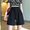 Plus Size Women's Wide-Leg Summer Shorts with Lace Trim & Bow Knot Design