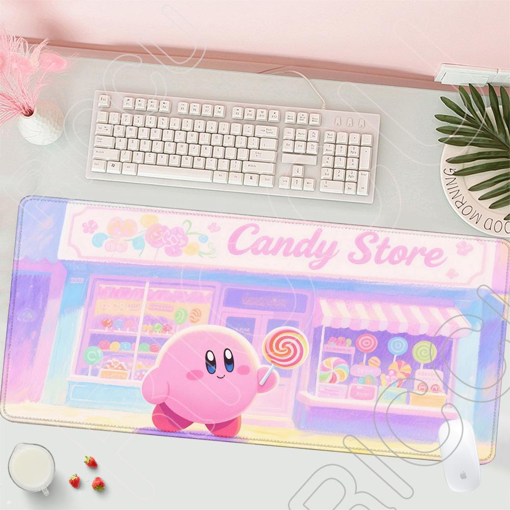 HD Printing Mouse Pad Laptop Extended protective Pad Computer Game Mousepad Cartoon K-Kirby PC Accessories Keyboard XXL Desk mat