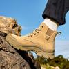 Mid-top Leather Boots, Men's Boots, All-season Desert Combat Boots, Outdoor Anti-slip Hiking Boots, and Winter Cotton Snow Boots