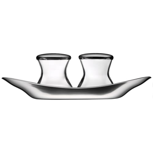 WMF Salt & Pepper Wagenfeld with Stainless Steel Tray (W0660079990)