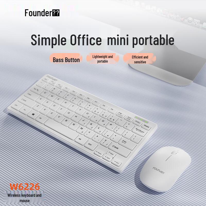 Founder W6226 Wireless Keyboard and Mouse Combo
