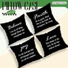 Home Decor Believe Faith Joy Love Inspirational Pillows Pattern Cushion Cover Suitable For Sofa Bedroom Car Pillow Cover