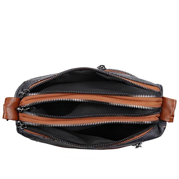 High Quality Soft Leather Chinese Style Wallet with 3-Layer Pockets Fashion Women's Shoulder Crossbody Bag Luxury Ladies Handbag