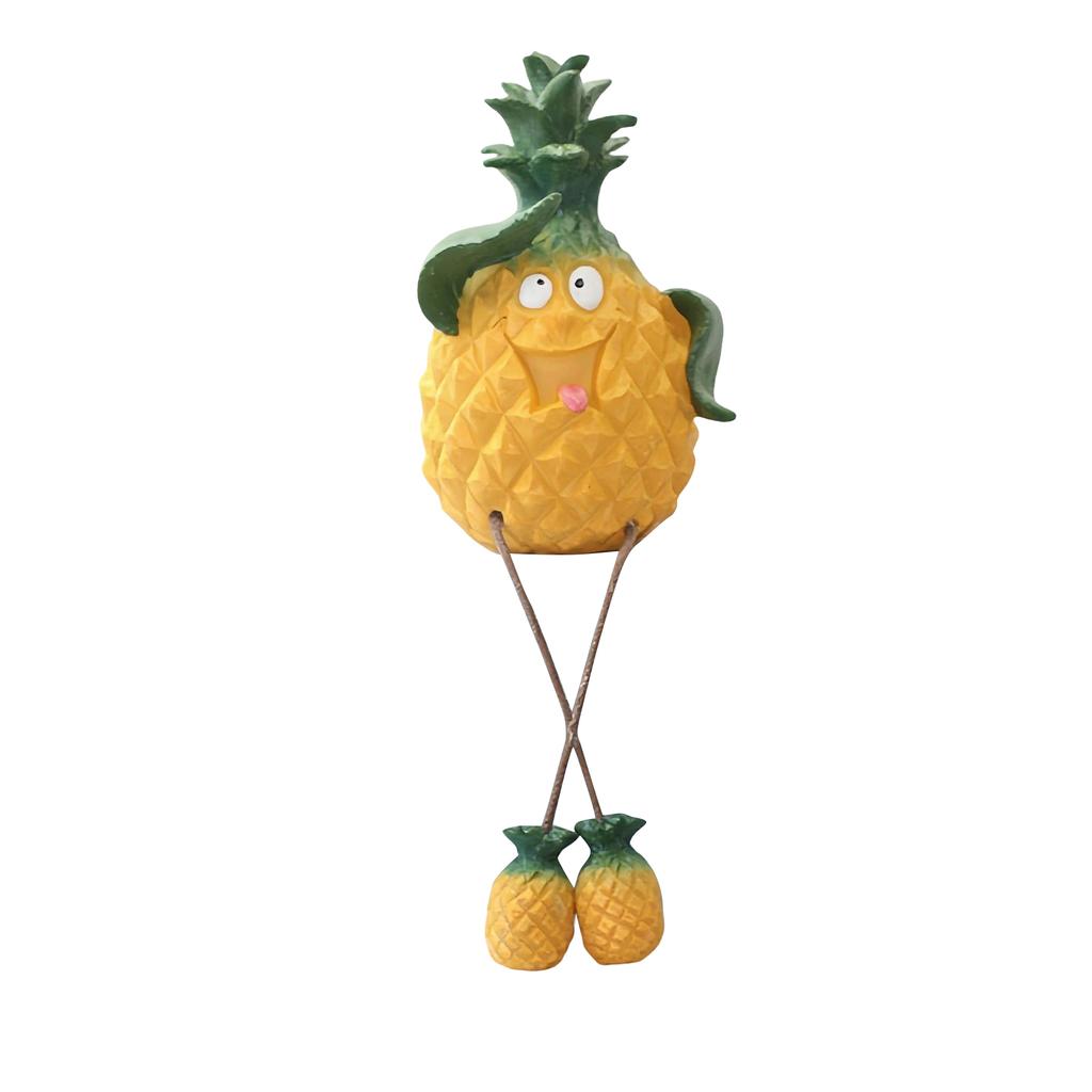 And Vegetable Resin Figurine with Dangling Feet for Desk Shelf Home Decor