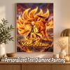 Kurama Naruto Custom Name Diamond Painting Personalized 5D Full Drill DIY Diamond Art Home Decor