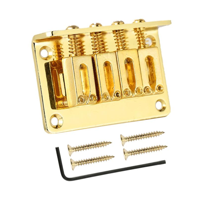 Ponte Hard-tail de 4 cordas Peças de Reposição para Guitarra Elétrica Ponte de Cordas Passantes Compatível Para Cigar