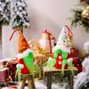 Charming Christmas Grinch Gnome Ornament With Lights Soft Fabric Holiday Decor