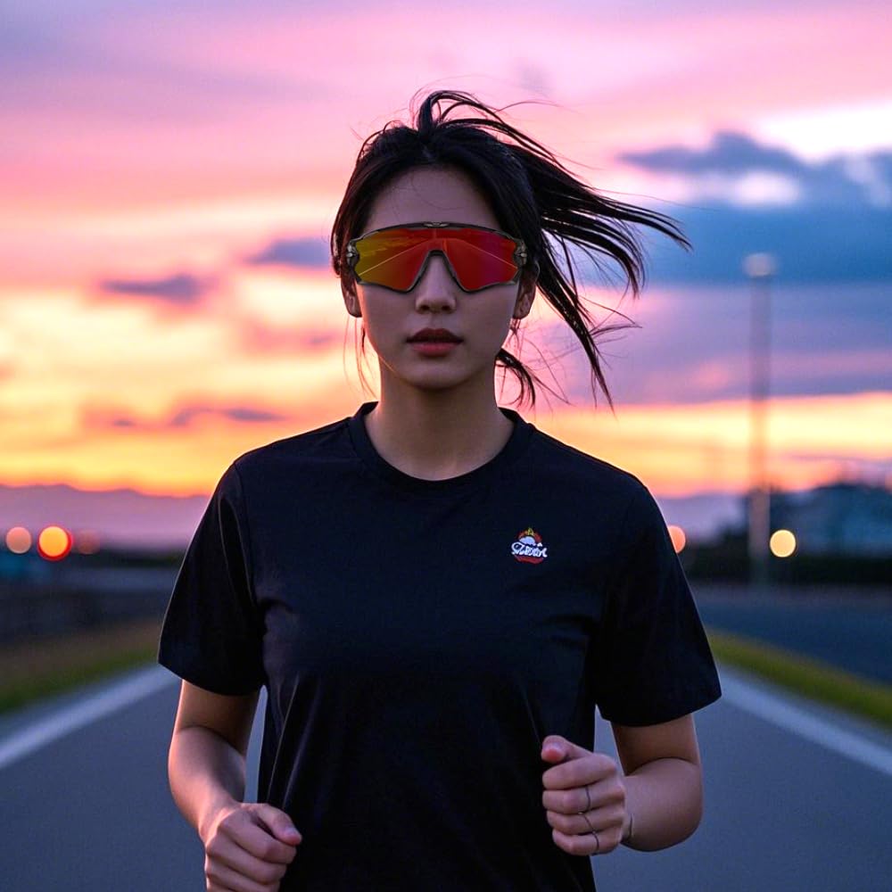 Photochromic Polarized Iridium Lens Switch Interchangeable Original Sports Sunglasses JB [EIENNO] 3-Piece (JB01e)