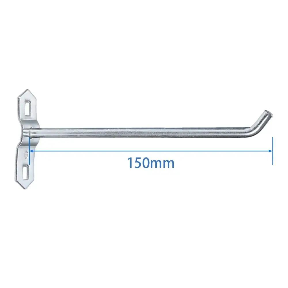 Wall Mount Square Hole Hook Durable Storage Rack 25/50/75/100/150/200mm Oblique Hanger Hole Board Hook Pegboard Hook