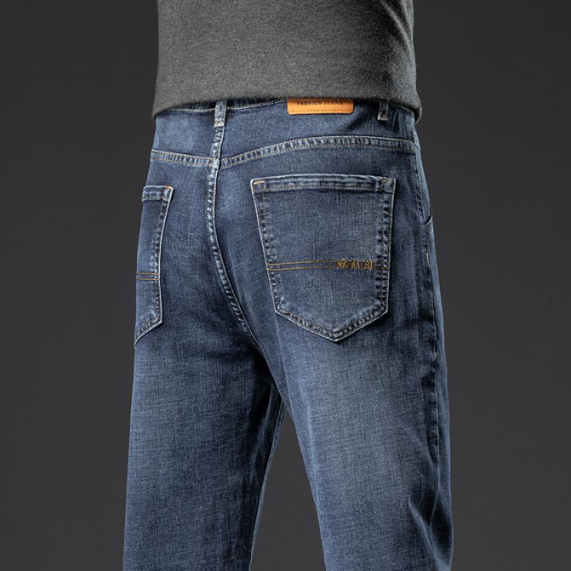 Новые джинсы JYL средней и высокой эластичности для мужчин с широкими ремнями и модными прямыми линиями. 29