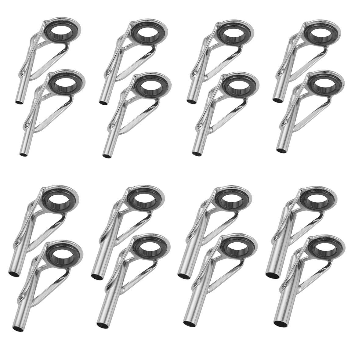 Top Guide Rod Guide Stainless Steel Fishing Rod Tip 16 8# - 1.8~3.2mm 8 sizes in total серебряный