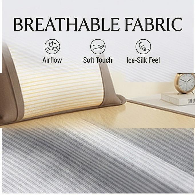 New Antibacterial Washable Ice Silk Cooling Mat, Soft Breathable Summer Air-Conditioned Mat, Multiple Sizes for Bedroom & Dorm Daily Use