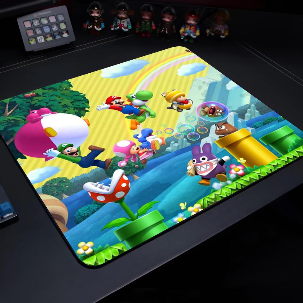 

Super M-Marios Comic Mouse Pad Gaming Laptops Keyboard Mat Deskmat Pc Accessories Desk Protector Mousepad Gamer Mats Anime 300x250x2mm