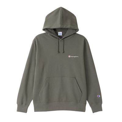 Sweatshirt Long Sleeve Cotton USA Fleece Script Logo Embroidery Hooded Sweatshirt Casual Dark Gray S [Champion] Men's C8-W128Z