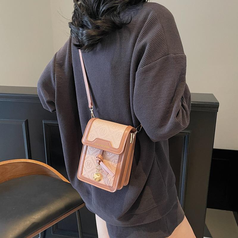 Premium Sense Simple and Versatile Shoulder Mobile Phone Bag Women's Small Bag Spring and Summer New Crossbody Small Square Bag