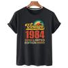 Oversized Birthday Anniversary T-shirts 1964 1974 1984 Family Party Cotton T Shirt Short Sleeve Tshirt Vintage Tee Gift Clothes