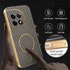For OnePlus Ace 2 5G/11R 5G Phone Case Carbon Fiber Textured Electroplated TPU Back Cover