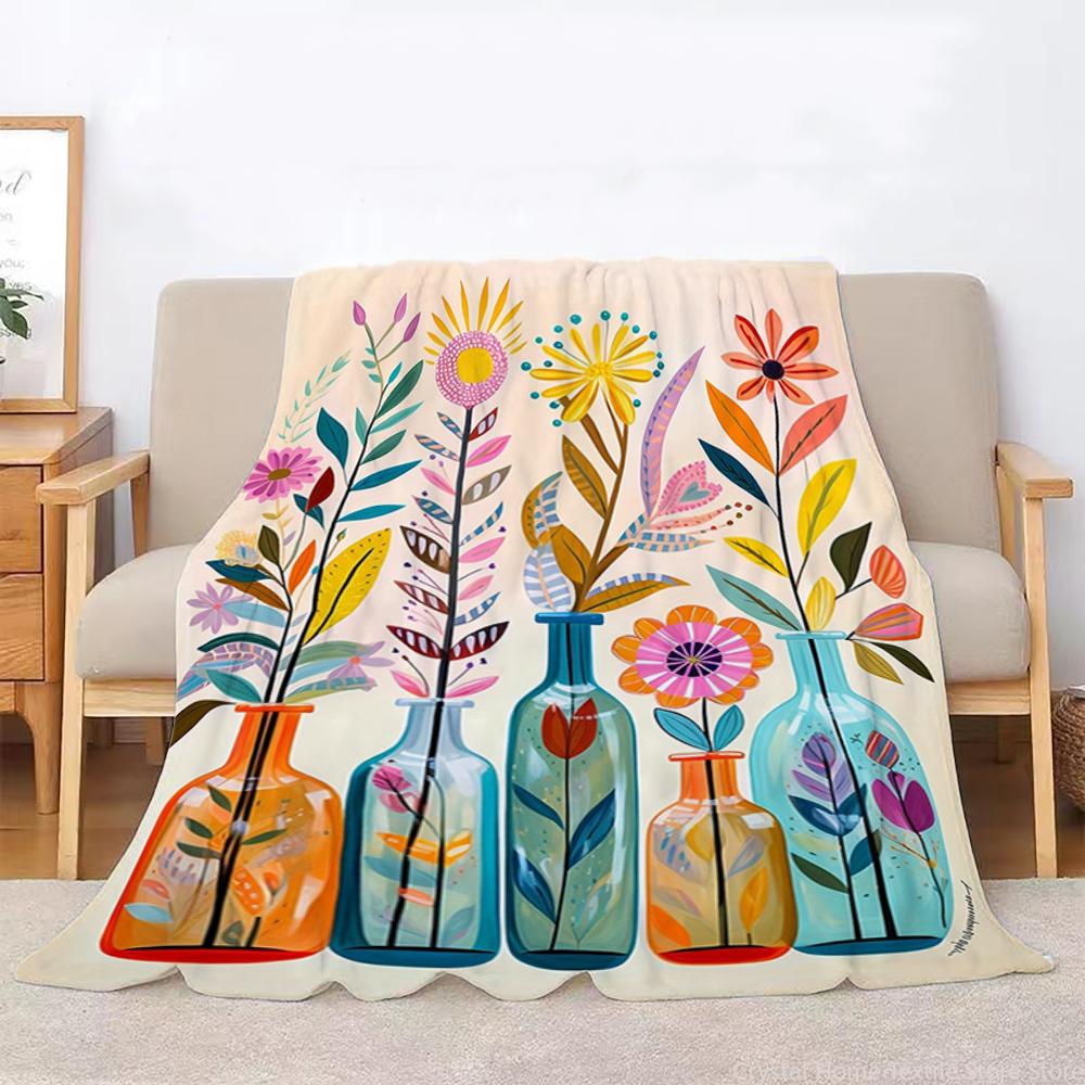 Flanell-Kuscheldecke Schöne Flasche HD 3D-Druck, geeignet für Sofas, Betten, Büros, Reisen, Campingstühle, warme Decke Geschenk