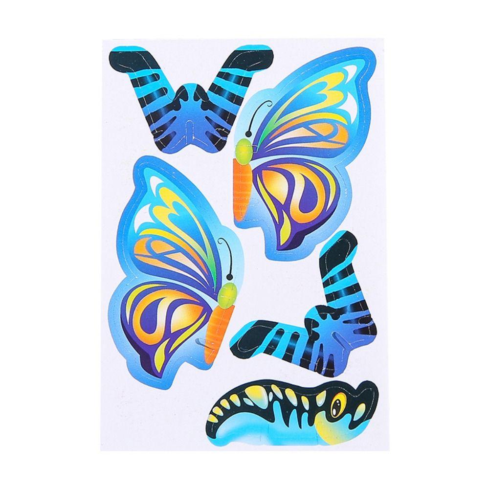 10pcs Cognition Insect Paper Jigsaw Puzzles Funny Cartoon Insect Paper Mode  School Rewards