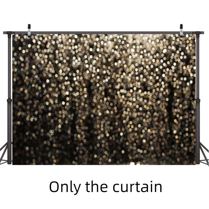 Cloth Photographic Backdrop Glittering Gold Highlights Festive Home Decoration