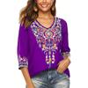 2026 New Printed Short-Sleeve Top Fashionable Summer V-Neck Women's Casual T-Shirt