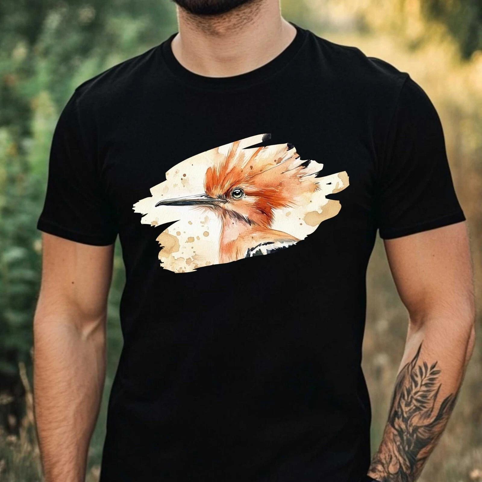 T-Shirt Herren Aquarell Vogel Motiv Baumwolle Größe XS bis 5XL XS