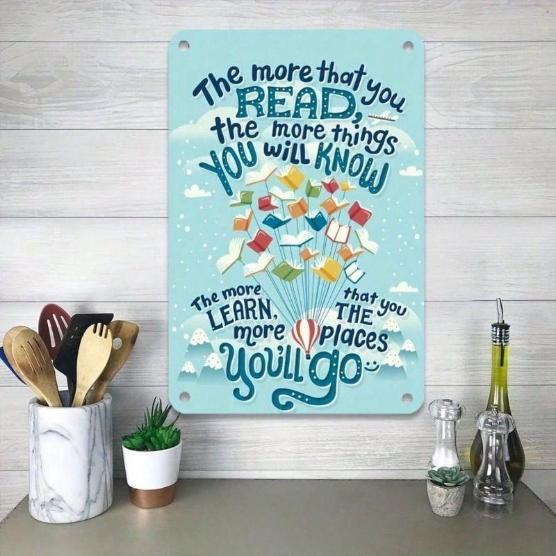 

Vintage Metal Sign Wall Decor 8x12 Inch Inspirational Quote for Home Bar