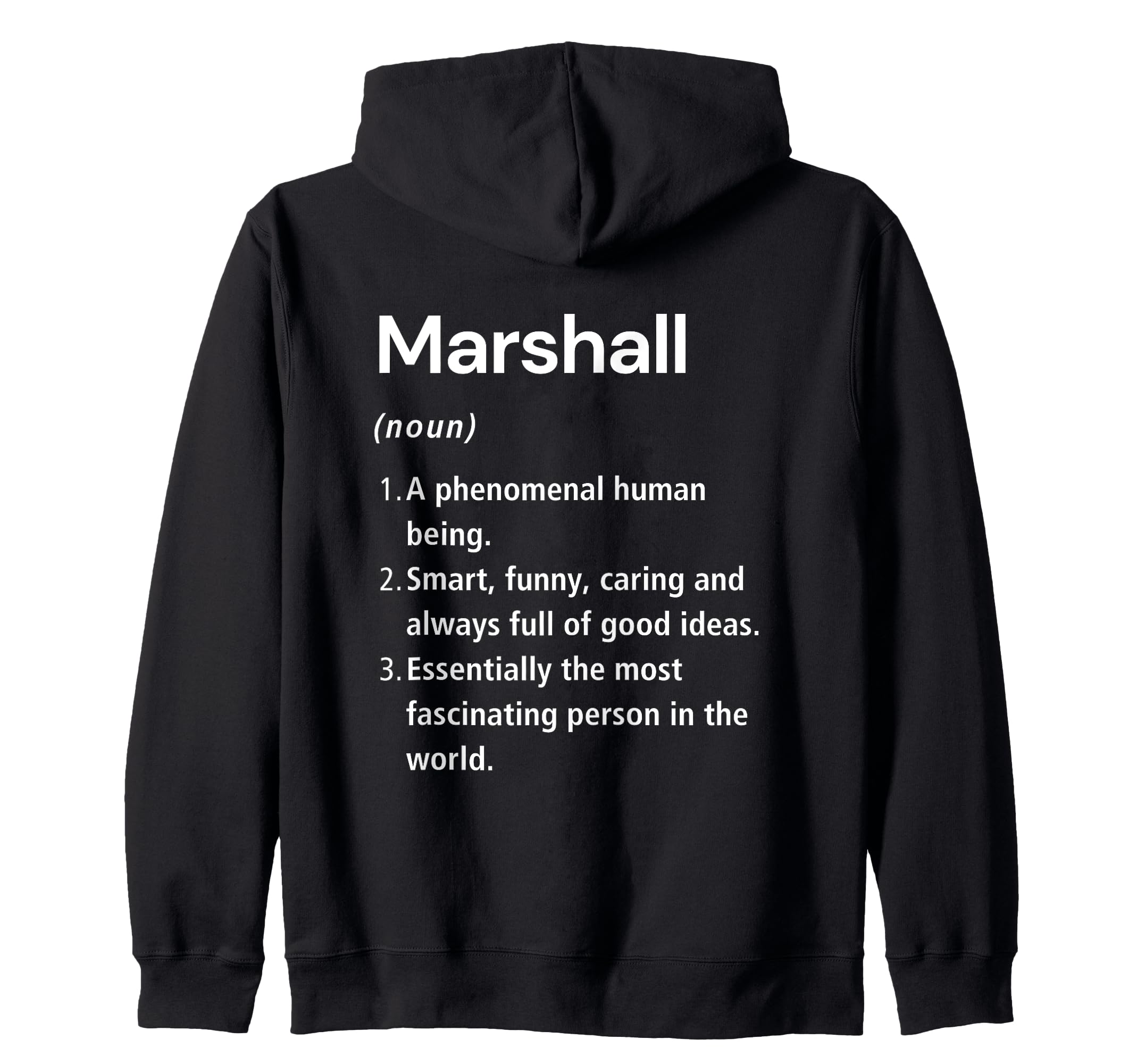 

Marshall Name Definition Funny Dictionary Zip Hoodie