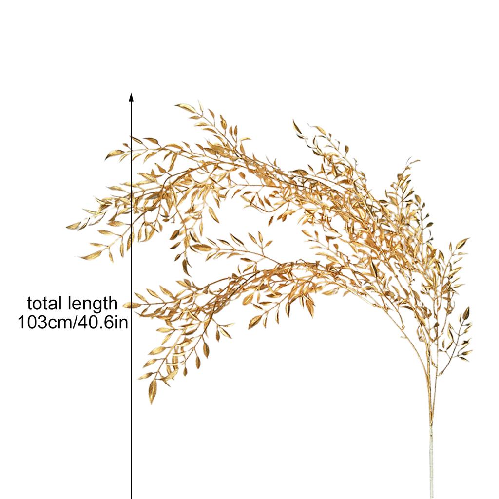 Goldene tropische Pflanzenblätter Künstliche tropische Blätter zur Innendekoration