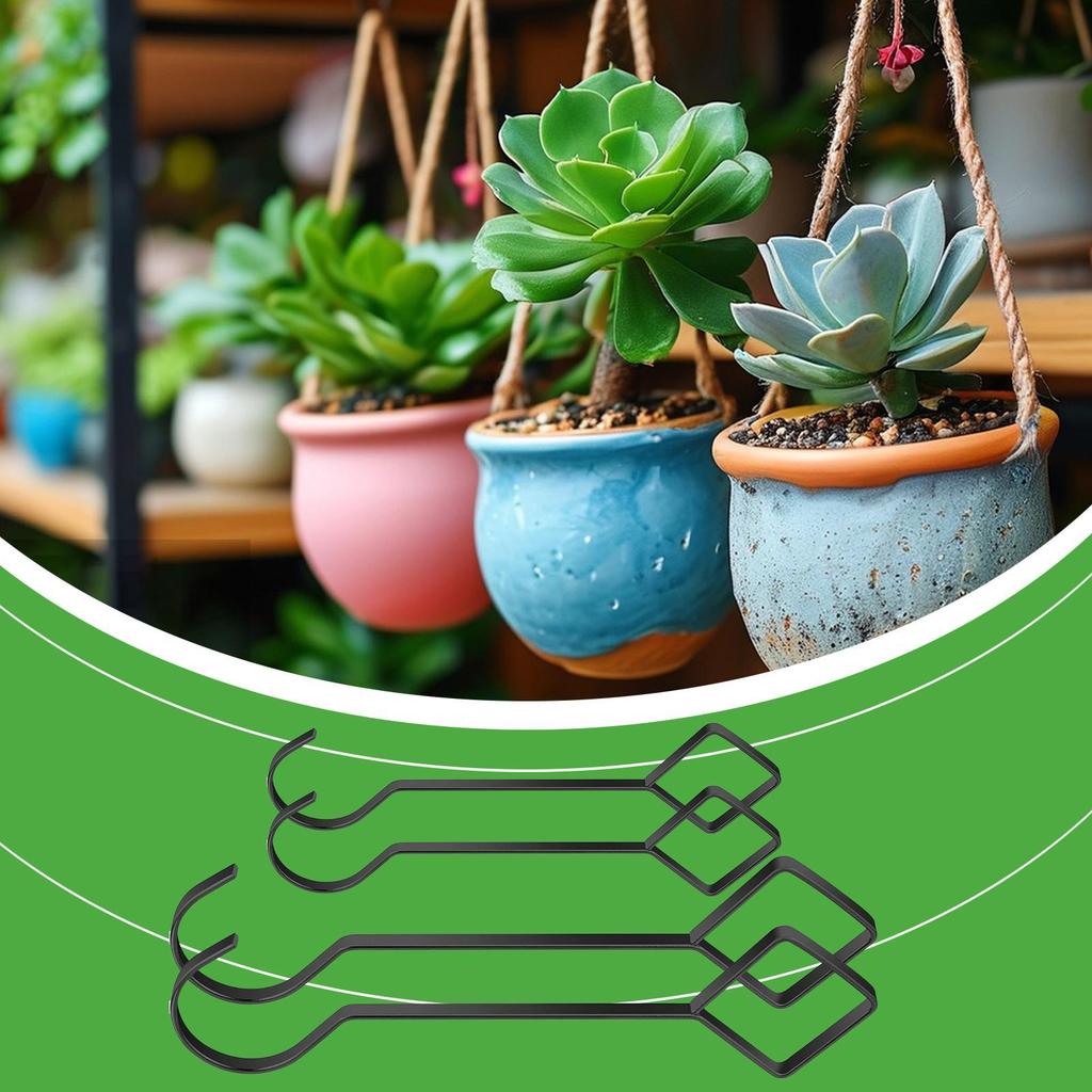 Hooks For Plants Metal Plant Extension Hanger Home Decoration 4 Pieces Flower Organizer Accessory For Outdoor Lights Garden Bird