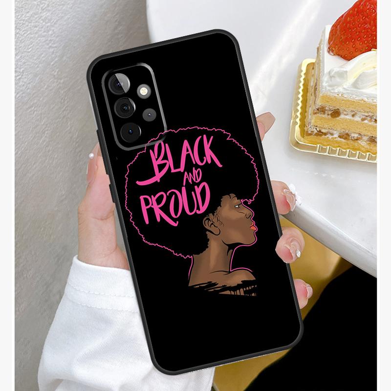Beautiful Black Afro Girl Case For Samsung Galaxy A55 A35 A15 A14 A34 A54 A73 A53 A33 A23 A13 A12 A32 A52 A51 Cover