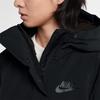 Nike Solid Color Logo Print Oversized Pocket Long Sleeve Hooded Down Jacket Women outerwear Black 939494-010