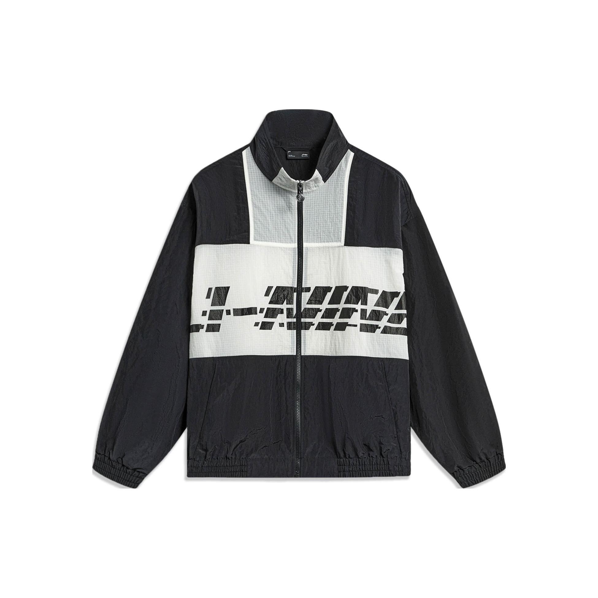 Li-Ning Windbreaker Athletic Jacket Black White Men s AJDT405-1 L