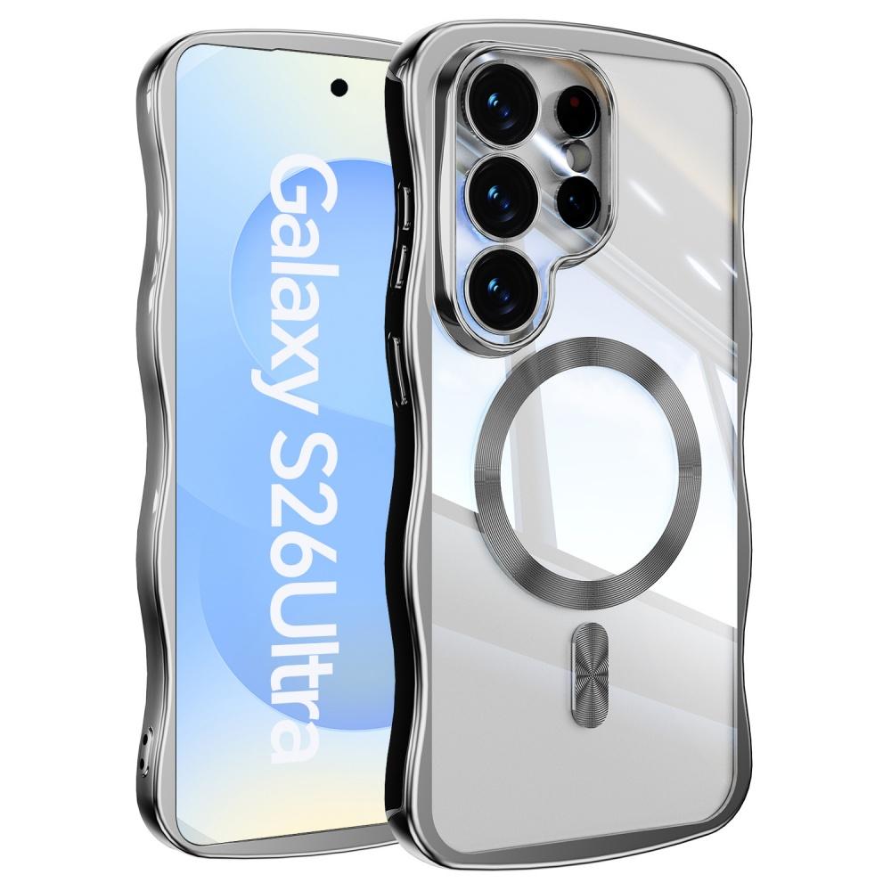 

Волнистая изогнутая магнитная беспроводная зарядка Для чехла Magsafe Для Samsung S26 Ultra S26 Plus Прозрачный мягкий силиконовый защитный чехол Galaxy S26 Ultra