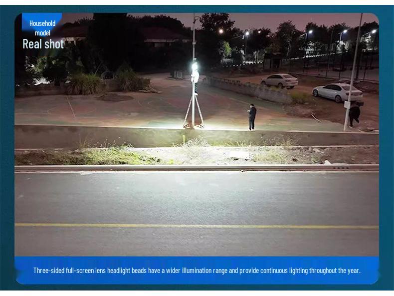 High-Power Outdoor Solar LED Street Light - Super Bright, Waterproof, Lightning-Protected for Courtyard & Doorway Use