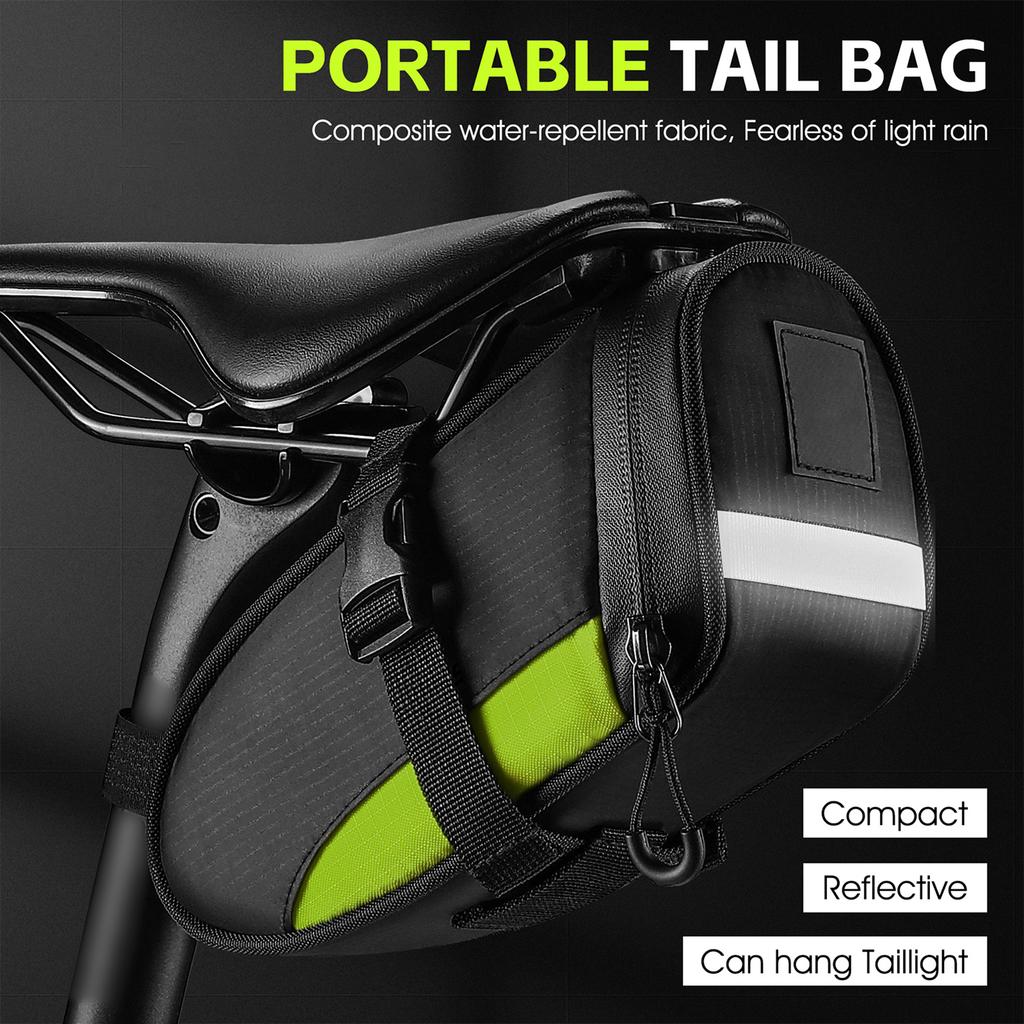 Bike Saddle Tube Bag Waterproof Under Seats Bag Large Capacity Cycle Storage Bag Quick Release Accessories
