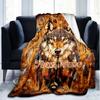1PC Custom Name Wolf Dreamcatcher Spirit outdooor Flannel blankets Patterns Throw Blanket All-Season Soft Gift for Couch, Bed, Camping gifts