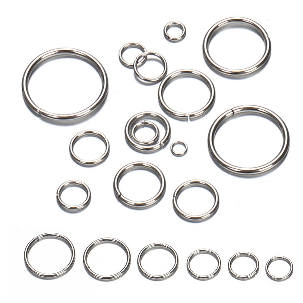 200pcs/lot Stainless Steel Open Jump Rings Bracelet Necklace Earring Pendant Connectors for Jewelry Making Components Crafts DIY