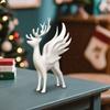 Winged Christmas Winter Deer Decor With Decorative Ornaments