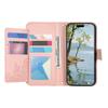 Floral Embossed Leather Wallet Flip Case for OPPO A6 A6X A6T A6S A6C A5 A5X A3 A3X A1 Pro 4G 5G Card Slots and Wrist Strap Cover