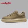 Fengye Men's Leather Casual Platform Sneakers