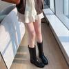 Grape Mother 2025 Autumn and Winter New Cool Sa Vegetable Tanned Retro Belt Buckle Medium Tube Thick-soled Knight Boots Women