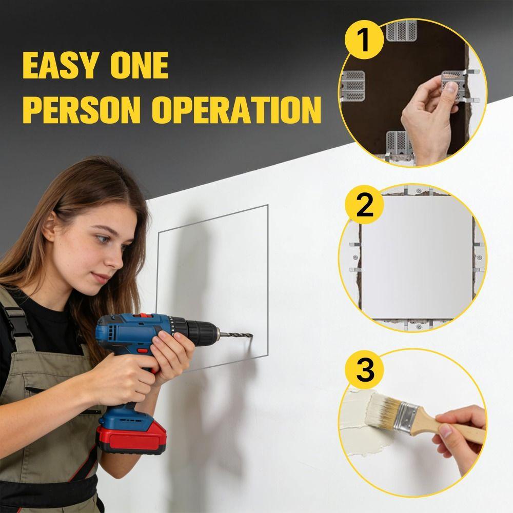 Stainless Steel Wall Repair Clips Strong Metal Hole Repair Patch Wall Patch Kit Smooth Walls